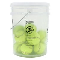 Atlétikai művek softball-készlete 5 gallonos vödörben, sárga