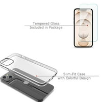 OneToughShield adapterek iPhone Ütésálló telefon tok, Edzett üveg képernyővédő-Rose Bouquet