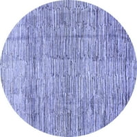 Ahgly Company Beltéri Kerek Absztrakt Kék Modern Terület Szőnyegek, 4 ' Kerek