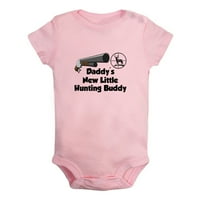 iDzn Daddy ' s New Little Hunting Buddy vicces kezeslábasok csecsemőknek, újszülött Unise Bodysuits, csecsemő Jumpsuits,