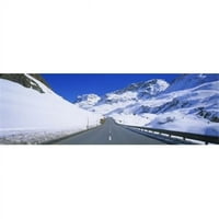 Panoráma képek PPI67402L üres út halad át a sarki táj útvonal Graubunden Svájc Poszter Nyomtatás panoráma képek - 12