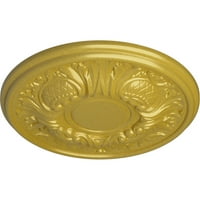 Ekena Millwork 3 4 OD 1 4 P Wakefield mennyezeti medál, kézzel festett gazdag arany