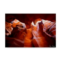Védjegy képzőművészet 'sun Shining Through Canyon VII' vászon művészet David Drost