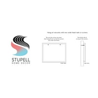 Stupell Industries Absztrakt aranyfa tájfestés Fehér keretes művészeti nyomtatási fal művészet, 16x20