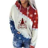 Női divat karácsonyi nyomtatott laza hosszú ujjú blúz alkalmi felsők Sweatershirt kapucnis Hot6s4486020