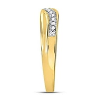 A gyémánt üzlet 10kt sárga arany az övé kerek gyémánt klaszter megfelelő esküvői készlet Cttw