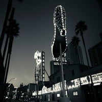 Rubin papucs neon tábla világít, - ban, alkonyat, Fremont utca, Las Vegas, Nevada, USA Poszter, Nyomtatás