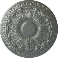 Ekena Millwork 3 4 OD 1 2 P Colton mennyezeti medál, kézzel festett ezüst