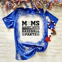 Női Baseball Mama ing vicces levél nyomtatás grafikus póló Beach Softball Anya Rövid ujjú felső blúz
