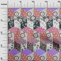 oneOone pamut Jersey lila Szövet virágos varrás kézműves projektek szövet nyomatok Udvar széles
