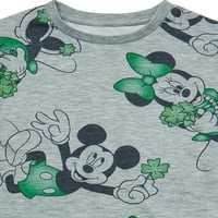 Mickey & Minnie St. Patrick napi kisgyermek fiú pulóver és nadrágos ruhák, 2 darab, méretek 12m-5T