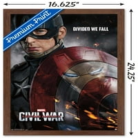 Marvel Cinematic Universe - Amerika Kapitány-Polgárháború-Pajzs Visszaverődés Egy Lapos Fal Poszter, 14.725 22.375