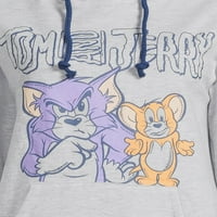 Tom és Jerry Női juniorok Graphic Print kapucnis pulóver