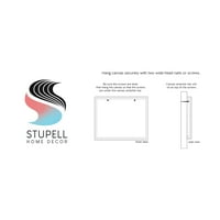 Stupell Industries Kortárs Kék Kutya Állati Kisállat -festmény Galéria csomagolt vászon nyomtatott fali művészet, Design