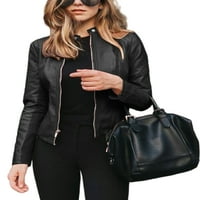 Abtel női kabát hosszú ujjú felsőruházat alkalmi kabát női szélálló motoros dzsekik Fekete 2XL