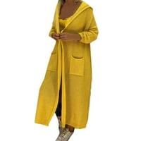 Női szőrme & fau Szőrme kabátok & kabátok Női hosszú kardigán pulóverek kapucnis kötött túlméretes Pulóver Coatcomfy