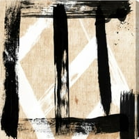 Wynwood Studio Absztrakt Wall Art vászon 'Öt Vix' festék - fekete, fehér