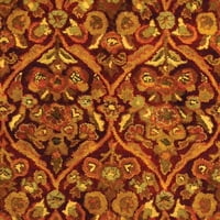 Antikvitás Francine Virágos Szegélyezett Gyapjú Terület Szőnyeg, Bor Arany, 6 '9'