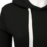 Női pulóver női női szilárd kapucnis zseb Hosszú ujjú Pulóver pulóver felsők ing Fekete XXXL
