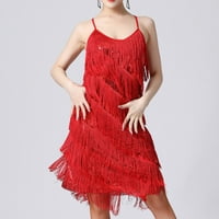 Női ruha Party elegáns ajánlatok Clearance Női Flapper ruhák 1920-as évek Gatsby flitterek bojt koktél Latin tánc bálterem