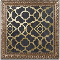 Védjegy Képzőművészet Marokkói Gold IV vászon művészet, színes pékség, arany díszes keret