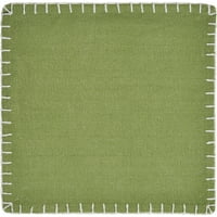 O Bay Olive Green Hímzett Edge Square Placemats