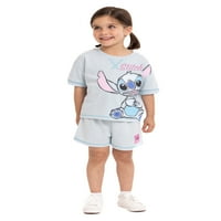 Lilo & Stitch kisgyermek lányok póló és rövidnadrág, 2 darab, méretek 12m-5T