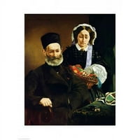 Monsieur & Madame Auguste Manet portréja Poszter Nyomtatás Edouard Manet-in
