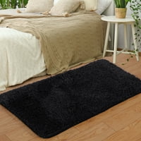 Puha bolyhos bozontos terület padlószőnyeg szőnyeg a nappaliba fekete 2'7 4 '