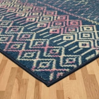 Mohawk otthoni prizmatikus prale lila átmeneti geometriai marokkói precíziós nyomtatott terület szőnyeg, 10'x14 ',
