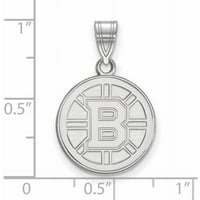 LogoArt NHL Boston Bruins karátos fehér arany közepes medál