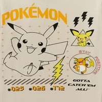 Pokemon fiúk Pikachu rövid ujjú grafikus póló, 2-Pack, Méretek XS-XXL