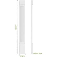 5 W 120 H 2 P emelt panel PVC Pilaster W Standard Capital & Base