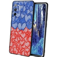 Haiti-témájú-Tough-Haiti-Flag-Colors-With-Hearts-Design telefon tok Samsung Galaxy S FE a nők férfi ajándékok,Puha