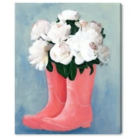 Virág- és botanikus „pünkösdi rózsa és esős zsinór” Fluals 30 36 Festés vászon Art Print