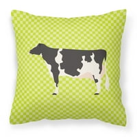 Holstein Tehén Zöld Szövet Dekoratív Párna